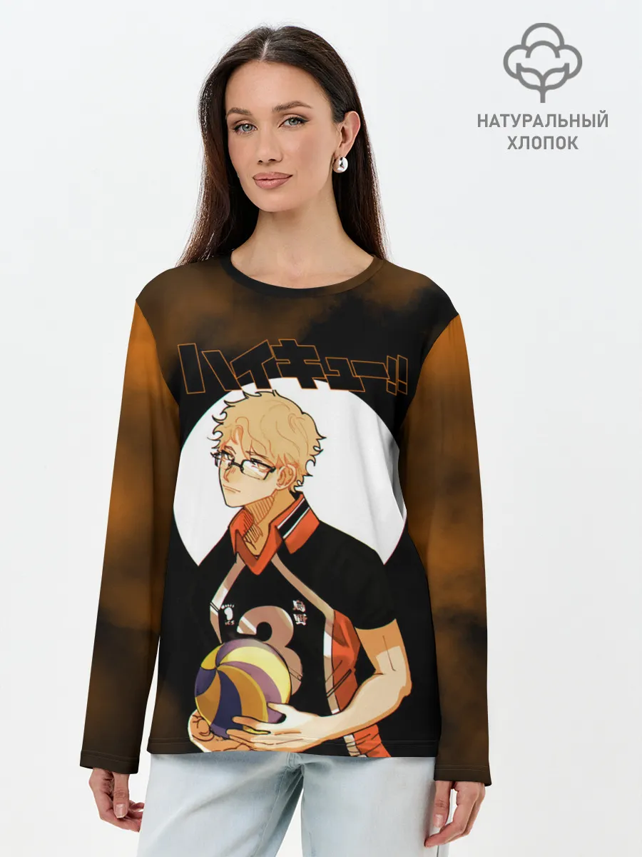 Лонгслив женский. Хлопок / Кей Цукишима | Haikyuu!!