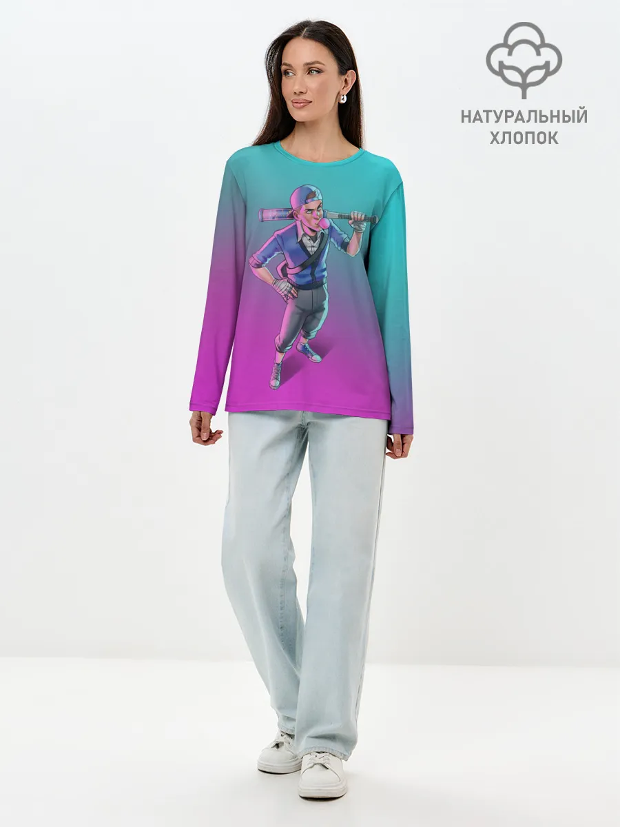 Лонгслив женский. Хлопок / Будь как разведчик