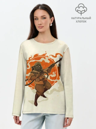 Лонгслив женский. Хлопок / Pyro style