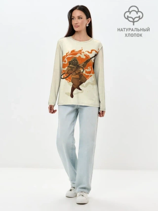 Лонгслив женский. Хлопок / Pyro style