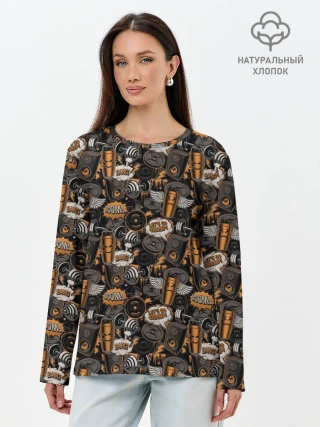 Лонгслив женский. Хлопок / Качалка