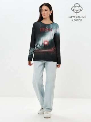 Лонгслив женский. Хлопок / Сердце Чернобыля
