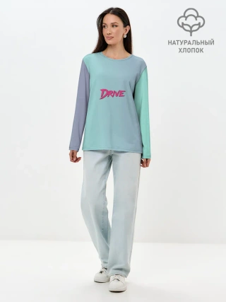 Лонгслив женский. Хлопок / В стиле Drive