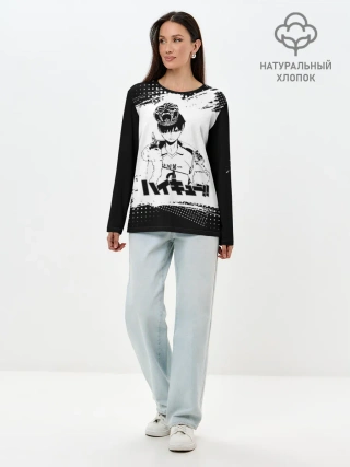 Лонгслив женский. Хлопок / Тобио Кагеяма корона Haikyuu!!