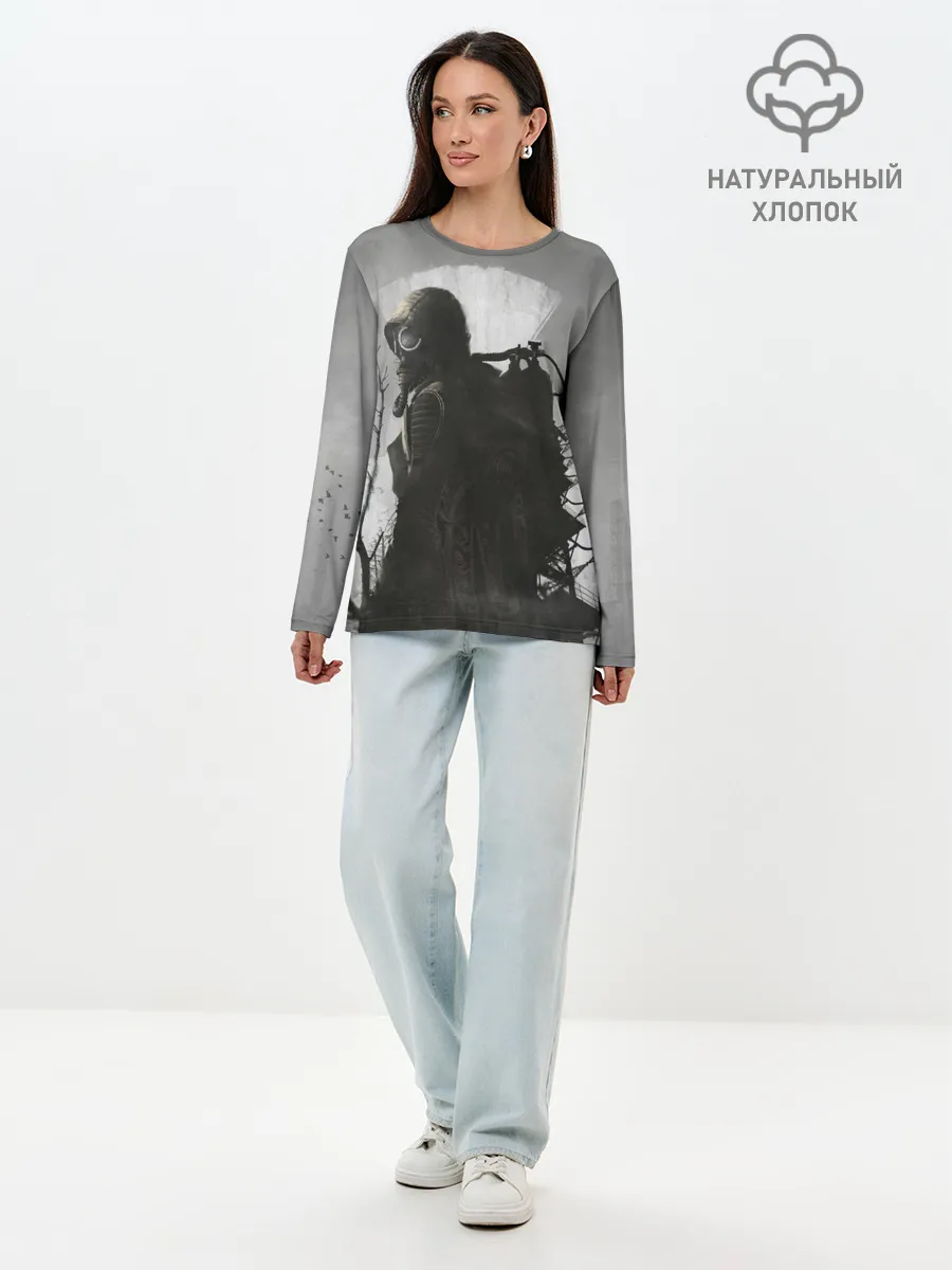 Лонгслив женский. Хлопок / STALKER 2 Gray