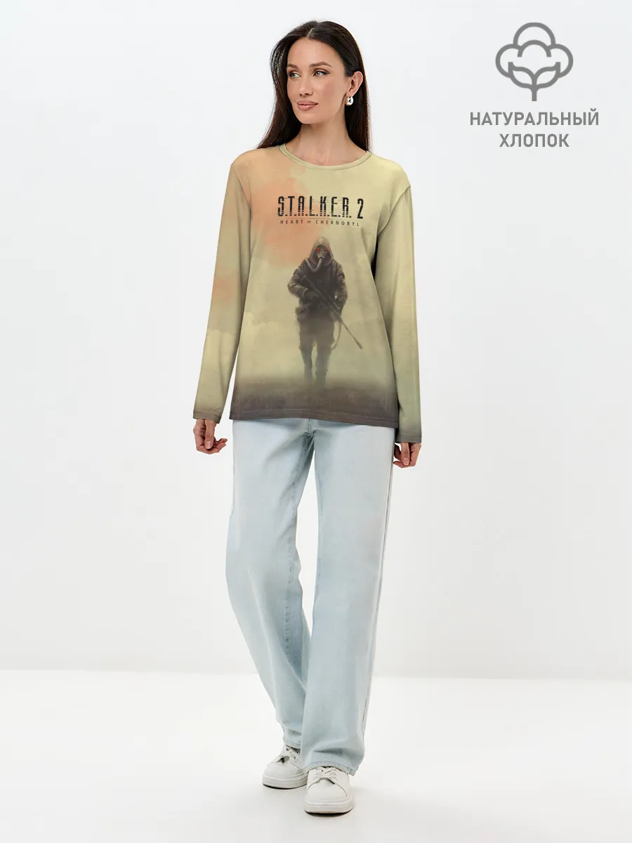 Лонгслив женский. Хлопок / Сталкер одиночка