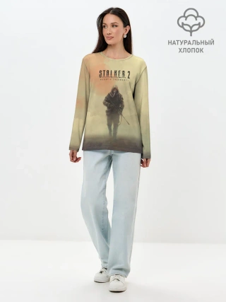 Лонгслив женский. Хлопок / Сталкер одиночка