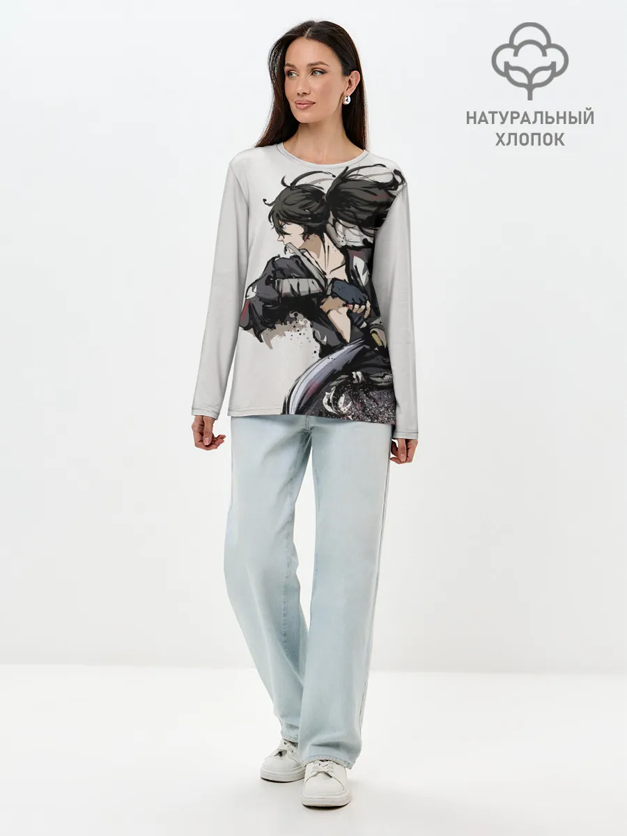 Лонгслив женский. Хлопок / ЯРОСТЬ ХЯККИМАРУ | ДОРОРО