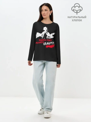 Лонгслив женский. Хлопок / Чуя Накахара бродячие псы