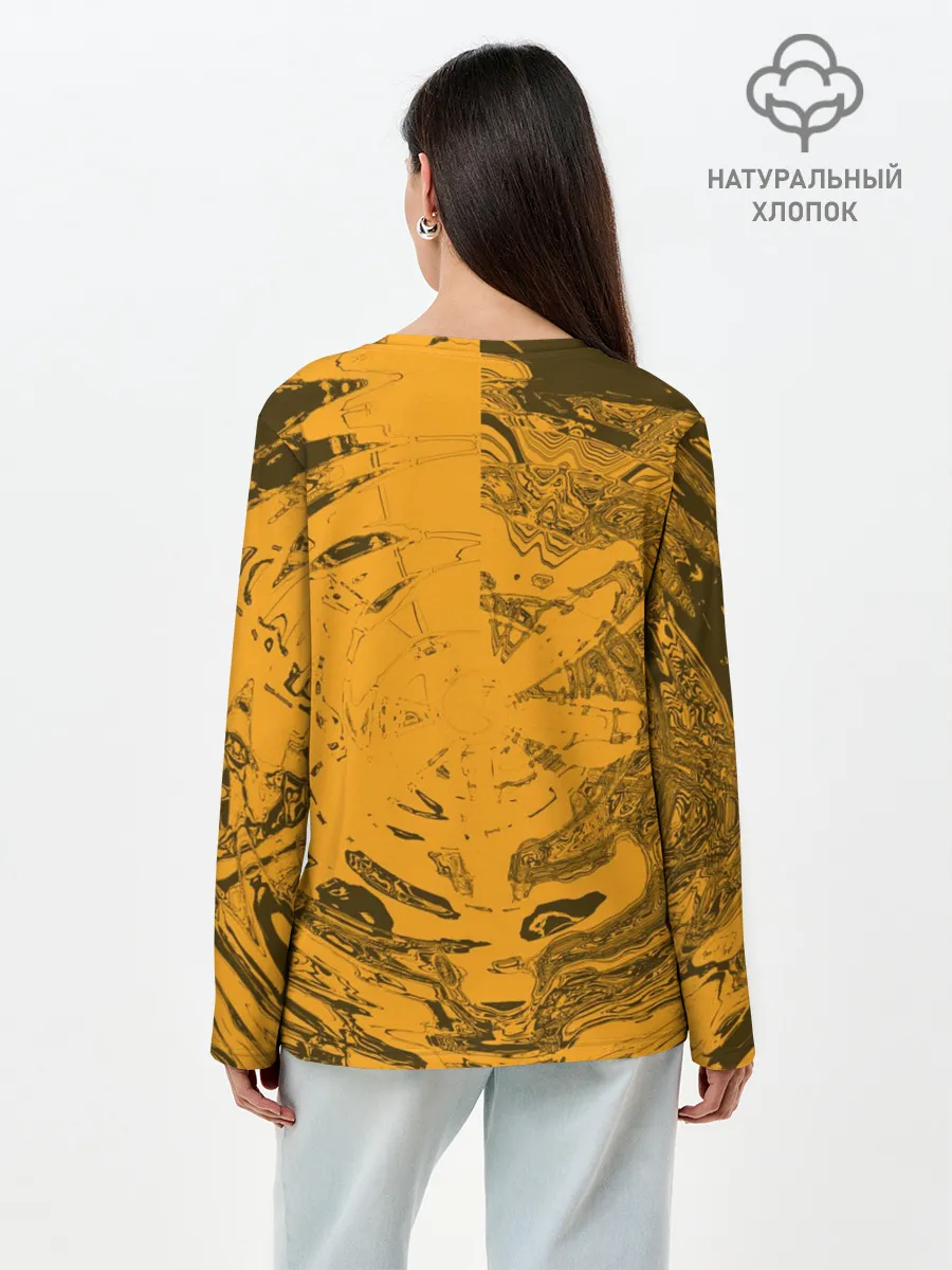 Лонгслив женский. Хлопок / Сплющенная сфера