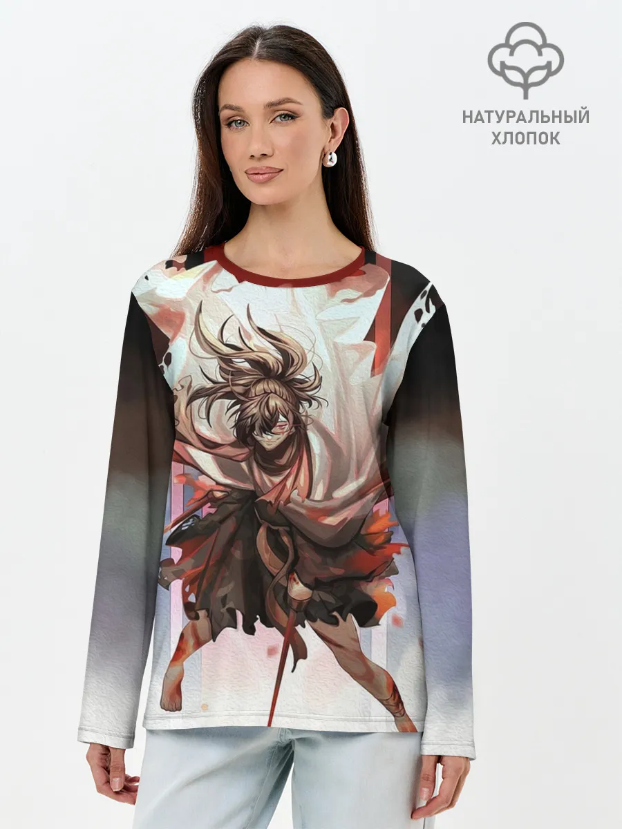 Лонгслив женский. Хлопок / ХЯККИМАРУ | ДОРОРО