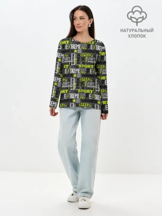 Лонгслив женский. Хлопок / Экстремальный Спорт