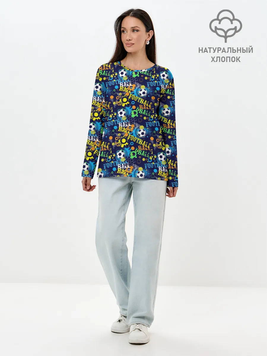 Лонгслив женский. Хлопок / FOOTBALL