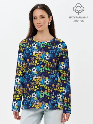 Лонгслив женский. Хлопок / FOOTBALL