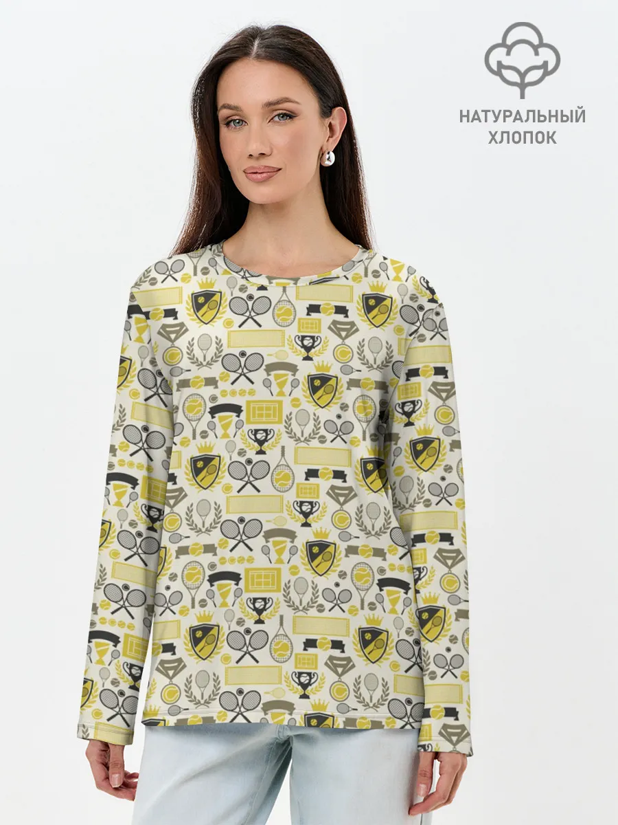 Лонгслив женский. Хлопок / Кубок Дэвиса