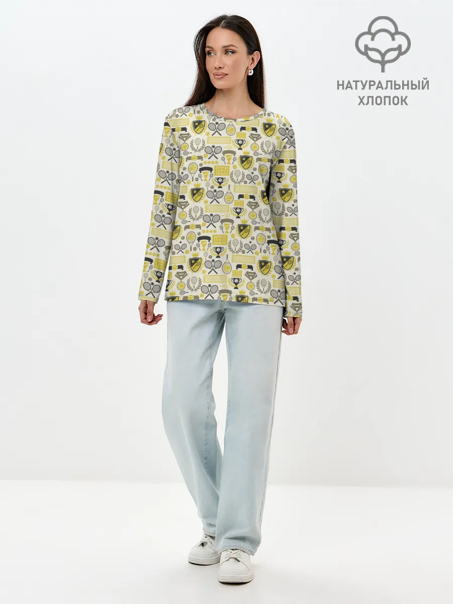 Лонгслив женский. Хлопок / Кубок Дэвиса