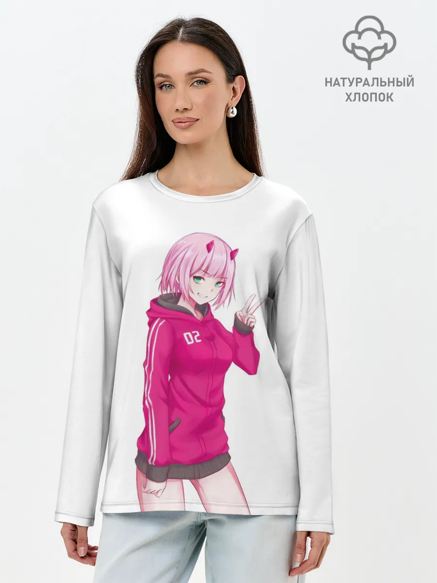 Лонгслив женский. Хлопок / ЛЮБИМЫЙ ВО ФРАНКСЕ | 02