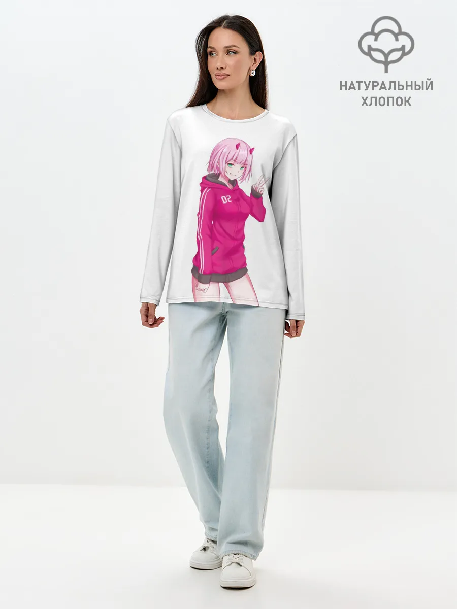 Лонгслив женский. Хлопок / ЛЮБИМЫЙ ВО ФРАНКСЕ | 02