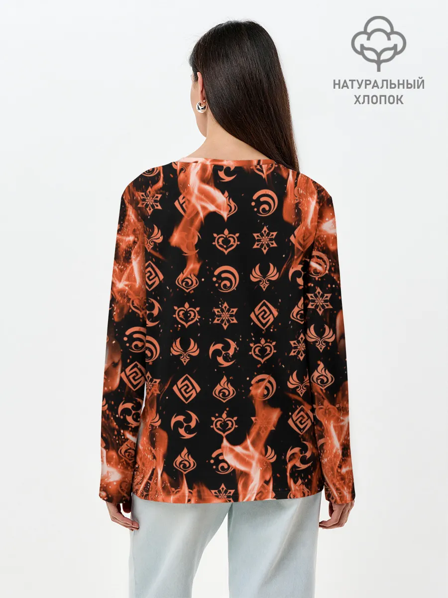 Лонгслив женский. Хлопок / DILUC