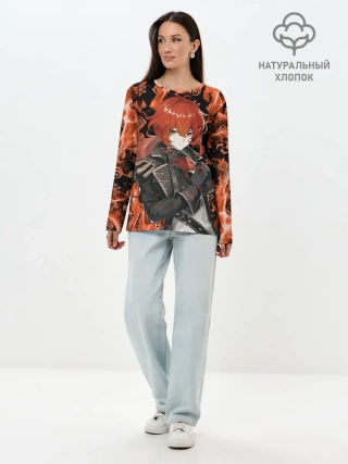 Лонгслив женский. Хлопок / DILUC