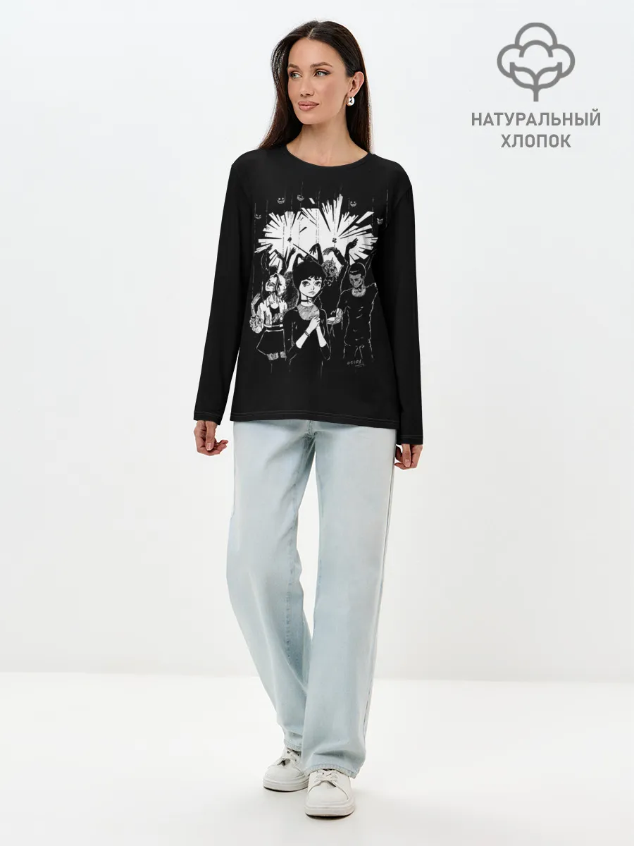 Лонгслив женский. Хлопок / 0:01