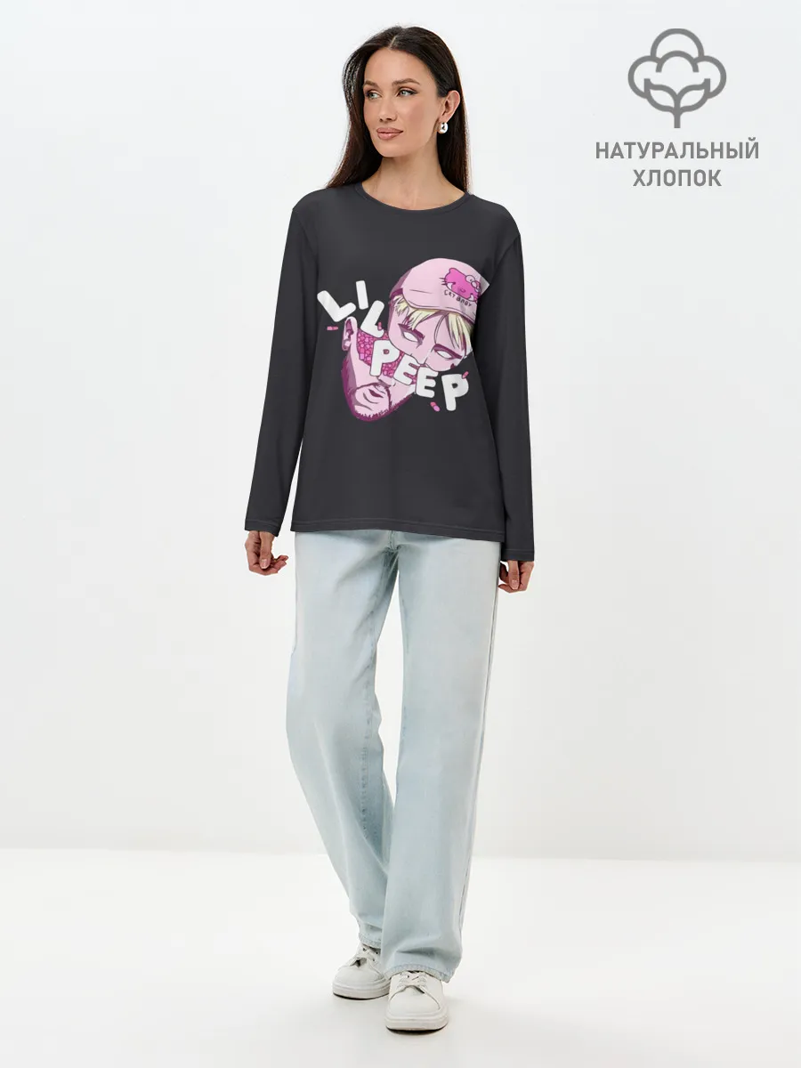 Лонгслив женский. Хлопок / Лил Пип