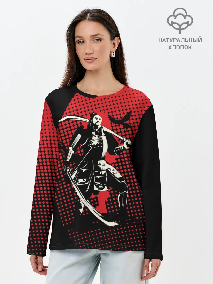 Лонгслив женский. Хлопок / Самурай