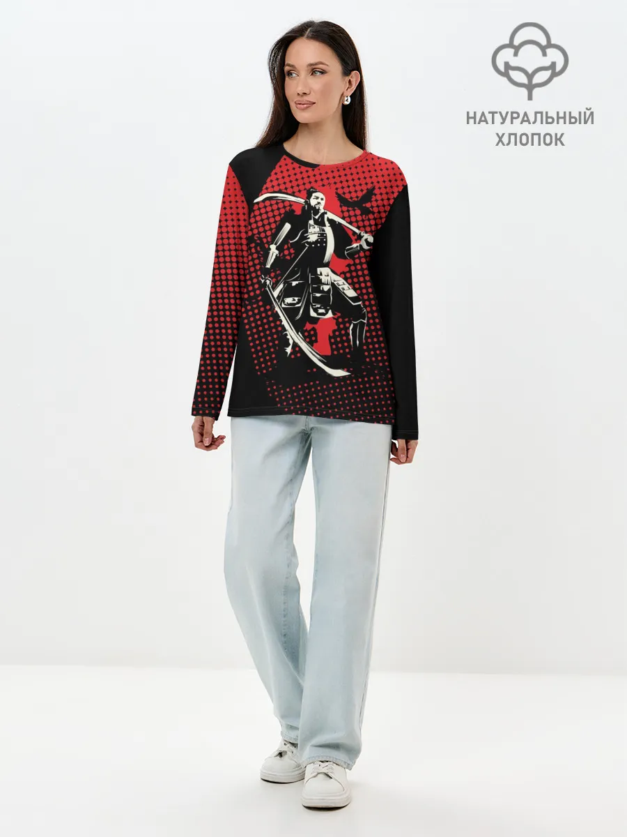 Лонгслив женский. Хлопок / Самурай