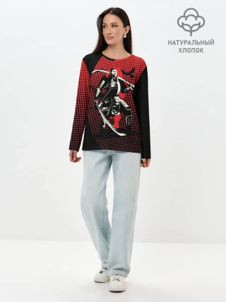 Лонгслив женский. Хлопок / Самурай