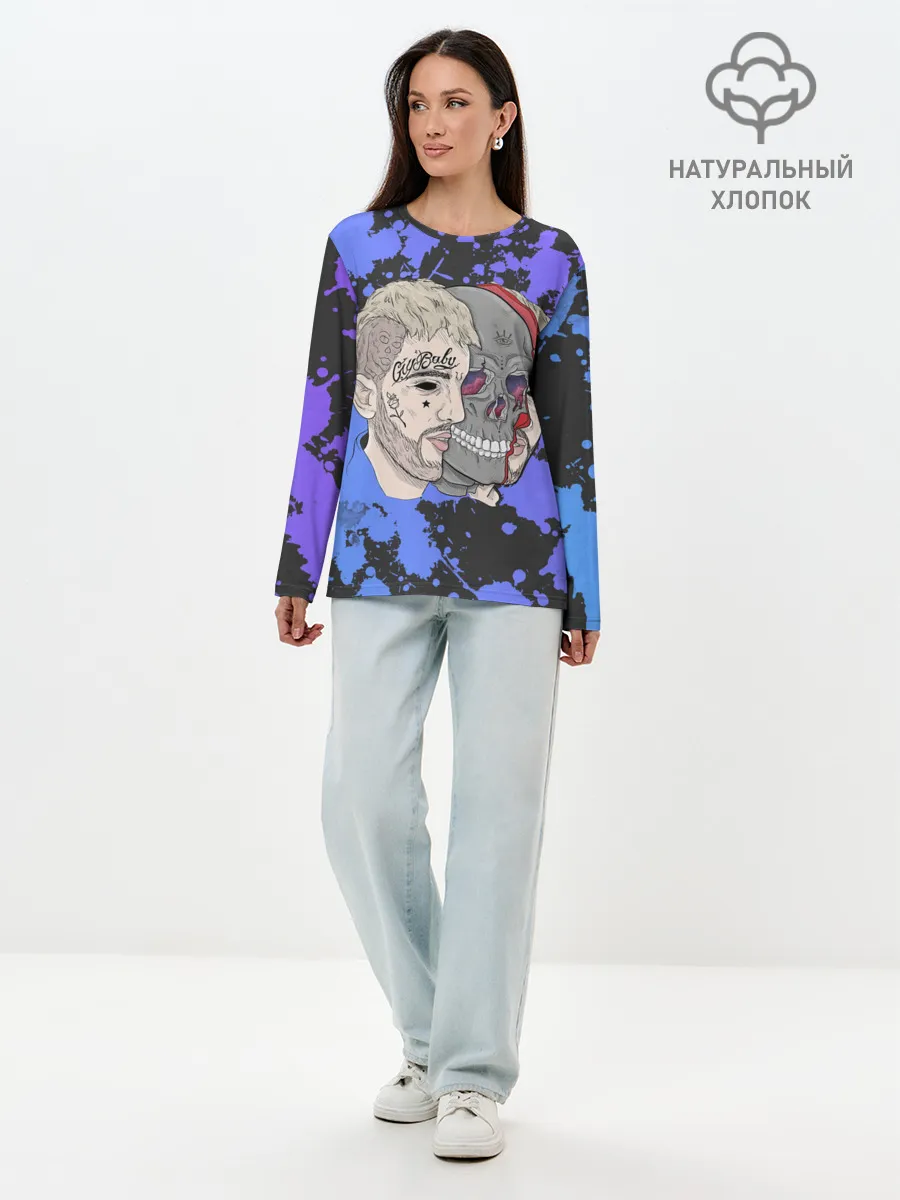 Лонгслив женский. Хлопок / Lil Scull
