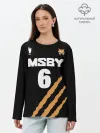 Лонгслив женский. Хлопок / 6 | MSBY | BLACK JACKALS
