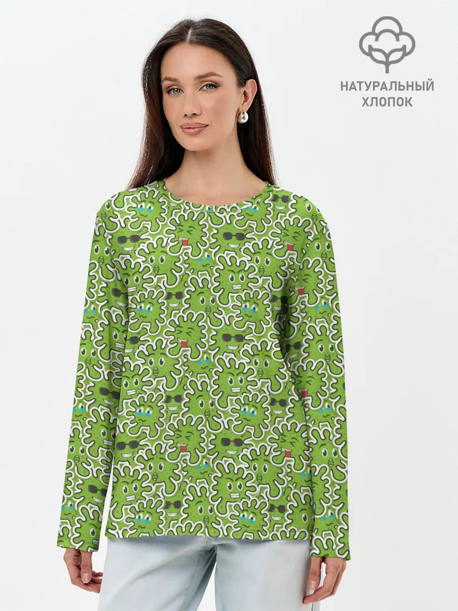 Лонгслив женский. Хлопок / КоронаВирус