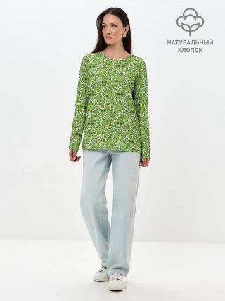 Лонгслив женский. Хлопок / КоронаВирус