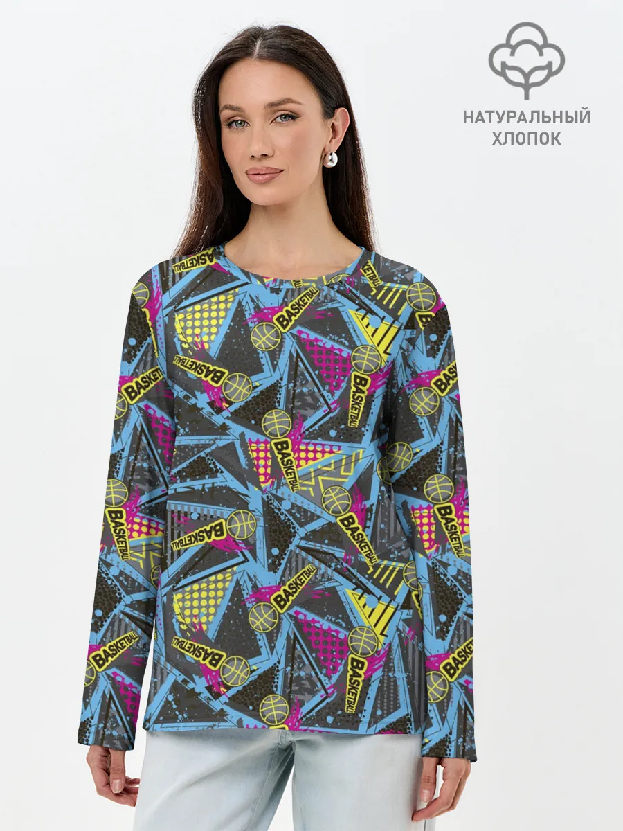 Лонгслив женский. Хлопок / BASKETBALL