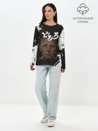 Лонгслив женский. Хлопок / Biwamaru | Бивамару монах