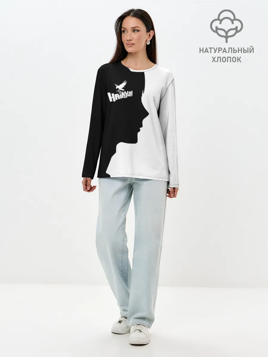 Лонгслив женский. Хлопок / Haikyu!! Профиль игрока Карасуно