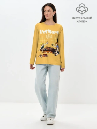 Лонгслив женский. Хлопок / Ужин Натсу и Шоё Хината Haikyu!!