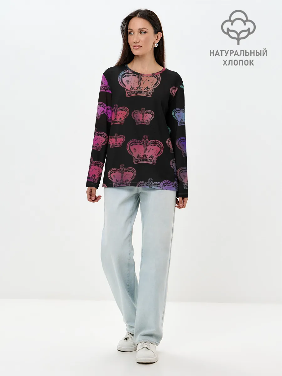Лонгслив женский. Хлопок / ВЛАСТИТЕЛЬ 3D