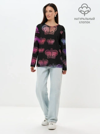 Лонгслив женский. Хлопок / ВЛАСТИТЕЛЬ 3D