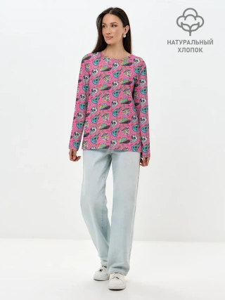 Лонгслив женский. Хлопок / День мертвых