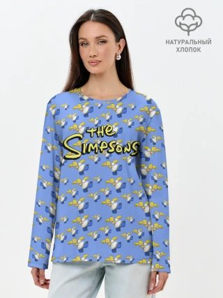 Лонгслив женский. Хлопок / Gomers pattern