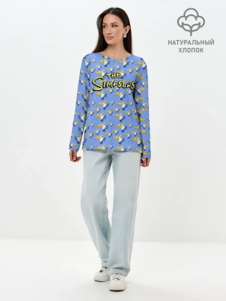 Лонгслив женский. Хлопок / Gomers pattern