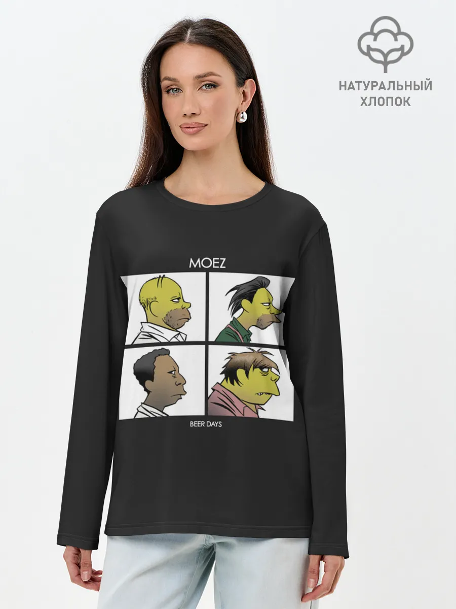 Лонгслив женский. Хлопок / Mozes band