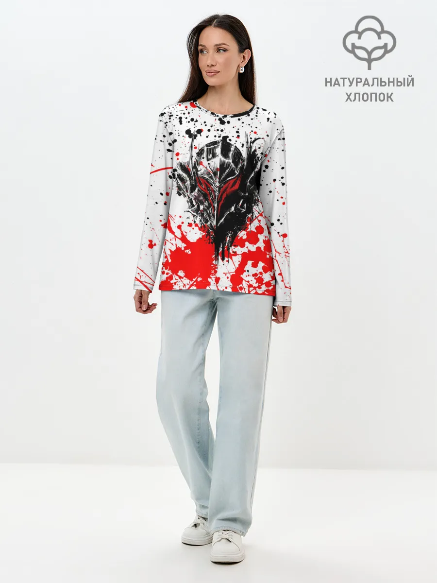 Лонгслив женский. Хлопок / Броня Берсерка.