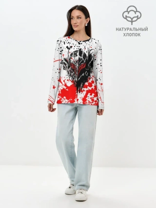 Лонгслив женский. Хлопок / Броня Берсерка.