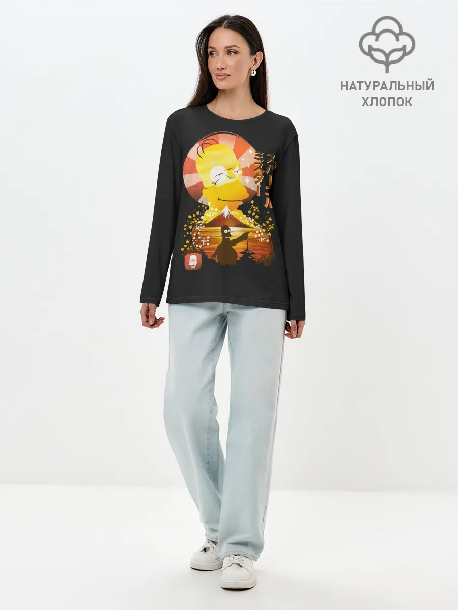 Лонгслив женский. Хлопок / Гомер в азии