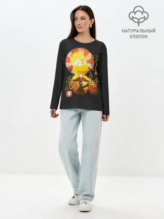 Лонгслив женский. Хлопок / Гомер в азии