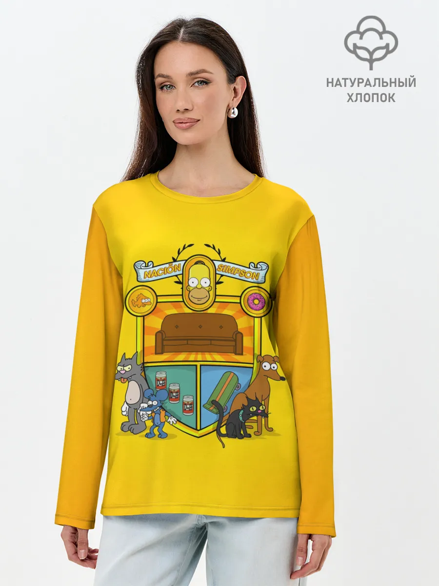 Лонгслив женский. Хлопок / Simpsons nation