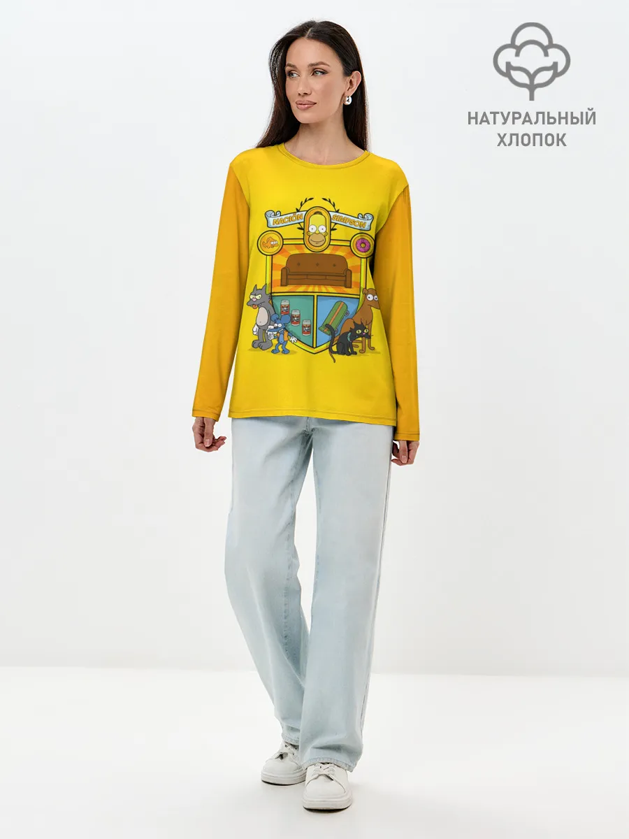 Лонгслив женский. Хлопок / Simpsons nation