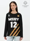 Лонгслив женский. Хлопок / 12 | MSBY | BLACK JACKALS